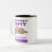 Funny Thyroid Cancer Awareness Geschenke Zweifarbige Tasse (Vorderseite Links)