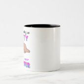 Funny Thyroid Cancer Awareness Geschenke Zweifarbige Tasse (Mittel)