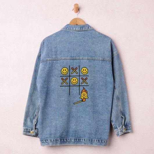 Funny Tic Tac Toe Denim Jacket Jeansjacke (Hangar)