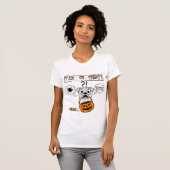 Funny Tick oder Leckerei Mops Halloween T-Shirt (Vorne ganz)