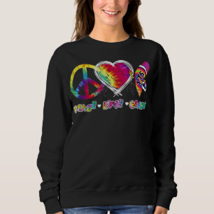 Funny Tie Dye Student Teacher Peace Love 1st Sweatshirt