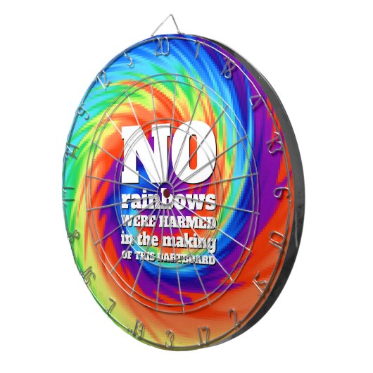 Funny TieDye No Rainbows wurden gequält ... Dartscheibe (Vorderseite rechts)
