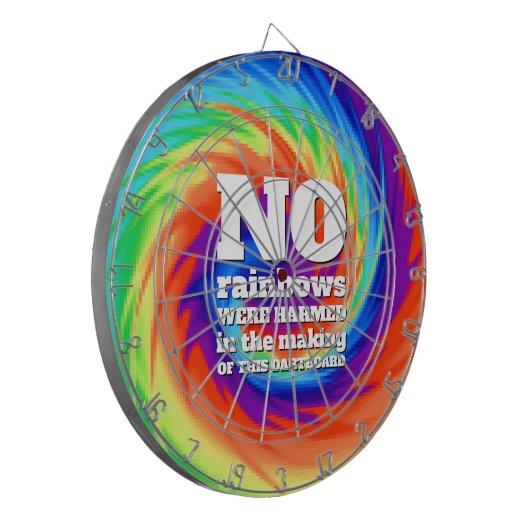 Funny TieDye No Rainbows wurden gequält ... Dartscheibe (Vorderseite Links)