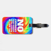 Funny TieDye No Rainbows wurden gequält ... Gepäckanhänger (Rückseite horizontal)