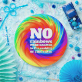 Funny TieDye No Rainbows wurden gequält ... Pappteller (Party)