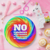 Funny TieDye No Rainbows wurden gequält ... Pappteller (Party)