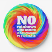 Funny TieDye No Rainbows wurden gequält ... Pappteller (Vorderseite)
