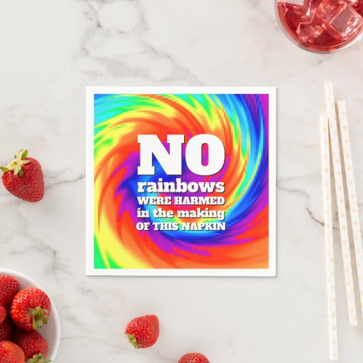 Funny TieDye No Rainbows wurden gequält ... Serviette (Beispiel)