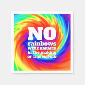Funny TieDye No Rainbows wurden gequält ... Serviette (Vorderseite)
