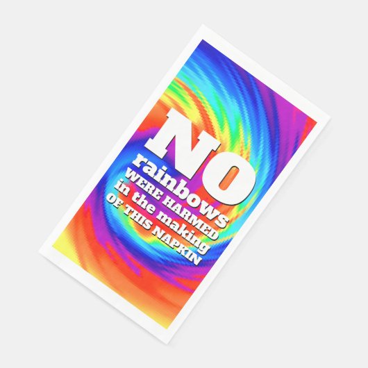 Funny TieDye No Rainbows wurden gequält ... Serviette (Ecke)