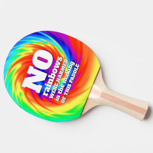 Funny TieDye No Rainbows wurden gequält ... Tischtennis Schläger (Seitenansicht)