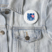 Funny Tiger American Flag Zoo Animal Patriotic 4. Button (Beispiel)