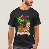 Funny Tiger Animal Lover Xmas Lighting Tiger Chris T-Shirt (Vorderseite)