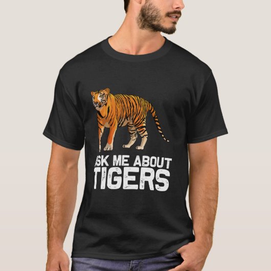 Funny Tiger Art für Männer Frauen Jungen Mädchen B T-Shirt (Vorderseite)