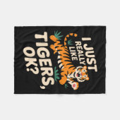 Funny Tiger Art für Männer Frauen Mädchen Tier Fleecedecke (Vorderseite (Horizontal))