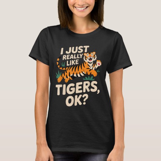 Funny Tiger Art für Männer Frauen Mädchen Tier T-Shirt (Vorderseite)