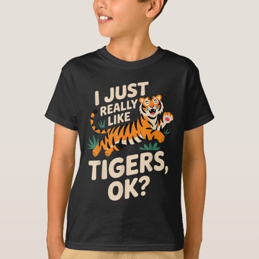 Funny Tiger Art für Männer Frauen Mädchen Tier T-Shirt (Vorderseite)