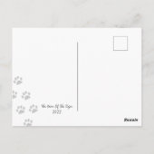 Funny Tiger Be My ValenDinner Postkarte (Rückseite)