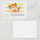 Funny tiger Diaper Raffle Tickets (Vorne/Hinten)