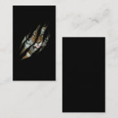 Funny Tiger Face Torn Claw Wild Safari Tierkatze Visitenkarte (Vorne/Hinten)