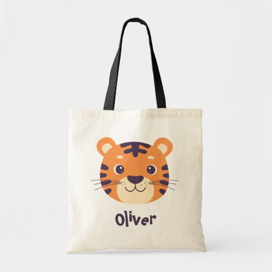 Funny Tiger Face Tragetasche (Vorne)