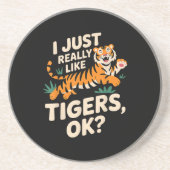 Funny Tiger Kunst für Männer Frauen Mädchen Tier Getränkeuntersetzer (Vorne)