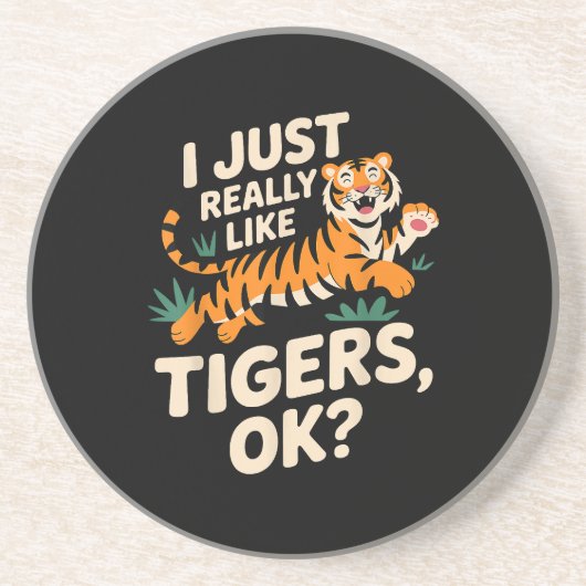 Funny Tiger Kunst für Männer Frauen Mädchen Tier Getränkeuntersetzer (Vorne)