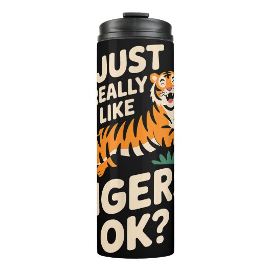 Funny Tiger Kunst für Männer Frauen Mädchen Tier Thermosbecher (Vorderseite)