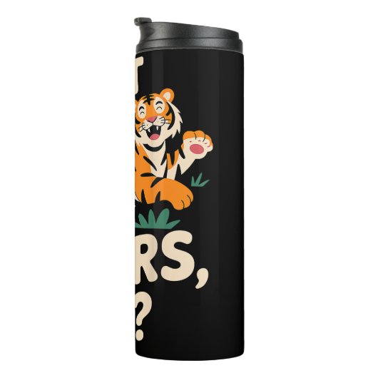 Funny Tiger Kunst für Männer Frauen Mädchen Tier Thermosbecher (Nach rechts gedreht)