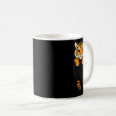 Funny Tiger Peeking In Cket Animal Lover Men Women Kaffeetasse (VorderseiteRechts)