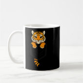 Funny Tiger Peeking In Cket Animal Lover Men Women Kaffeetasse (Links)