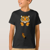 Funny Tiger Peeking In Cket Animal Lover Men Women T-Shirt (Vorderseite)