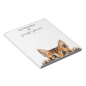 Funny Tiger Tabby Cat Notepad Notizblock (angewinkelt)