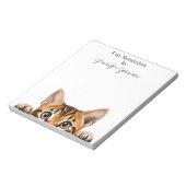 Funny Tiger Tabby Cat Notepad Notizblock (Rotiert)