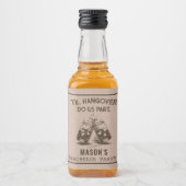 Funny Til Hangover Do us Part Bachelor Party Alkoholflaschenetikett (Vorderseite)