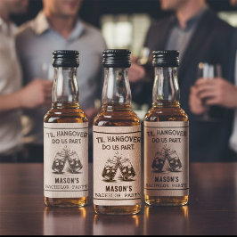 Funny Til Hangover Do us Part Bachelor Party Alkoholflaschenetikett