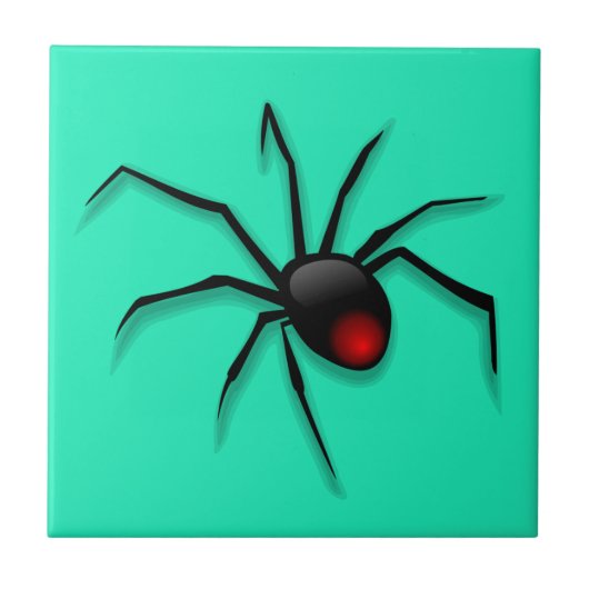 Funny Tile Spider Tile Black Widow - Farben auswäh Fliese (Vorderseite)