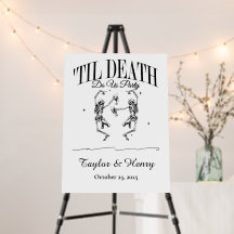 Funny Till Death Do us Party Custom Wedding Sign