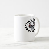 Funny Till Death Do us Party Halloween Music Skull Kaffeetasse (VorderseiteRechts)