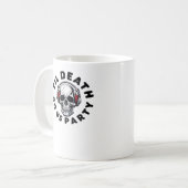 Funny Till Death Do us Party Halloween Music Skull Kaffeetasse (Vorderseite Links)