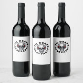 Funny Till Death Do us Party Halloween Music Skull Weinetikett (Flaschen)