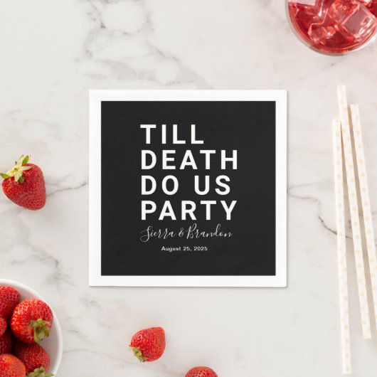 Funny Till Death Do us Party Hochzeit oder Verlobu Serviette (Beispiel)