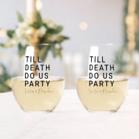 Funny Till Death Do us Party Hochzeit oder Verlobu