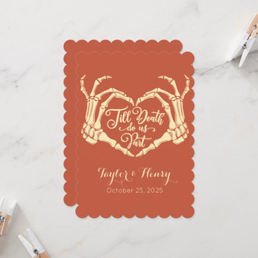 Funny Till Death Do us Party Hochzeitseinladungen Einladung (Vorderseite/Rückseite Beispiel)