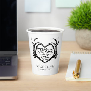 Funny Till Death Do us Party Hochzeitspapier Cups Pappbecher