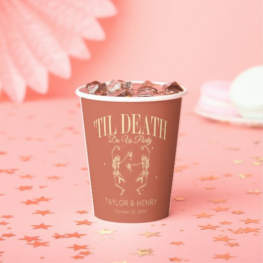 Funny Till Death Do us Party Hochzeitspapier Cups Pappbecher (Insitu)