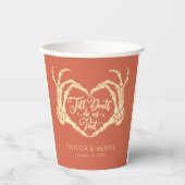 Funny Till Death Do us Party Hochzeitspapier Cups Pappbecher (Vorderseite)