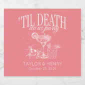 Funny Till Death Do us us Party Hochzeitsweinetike Bierflaschenetikett (Einzelnes Label)