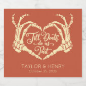 Funny Till Death Do us us Party Hochzeitsweinetike Schaumweinetikett (Einzelnes Label)