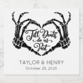 Funny Till Death Do us us Party Hochzeitsweinetike Schaumweinetikett (Einzelnes Label)